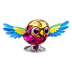 Dizaan Flying Bird Car & Bike Decoration with Flapping Wings | Wind-Powered Creative Side Mirror & Hood Ornament for Car, & Motorcycle | Easy Stick, Weatherproof Vehicle Decor (Multicolor, Pack of 1