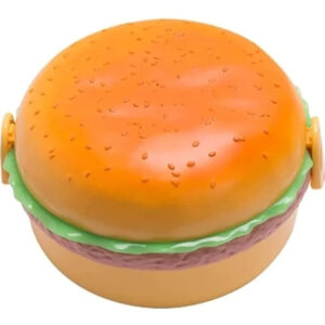 Burger Tiffin Box – Cute Burger Shape Lunch Box, Leakproof & Durable School Lunch Container